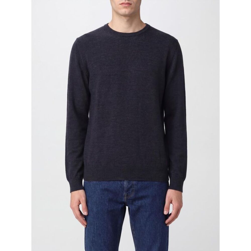 Premiata Men Premiata Crewneck Jumper In Pure Merino Wool With Ribbed Trims